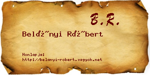 Belányi Róbert névjegykártya