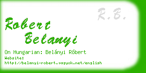 robert belanyi business card